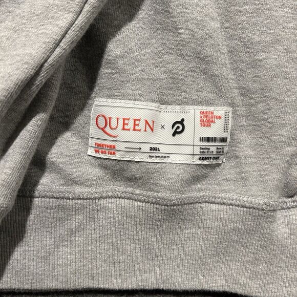 Peloton x Queen Collaboration Global Tour Womens Crewneck‎ Sweatshirt Gray XL - Picture 2 of 8